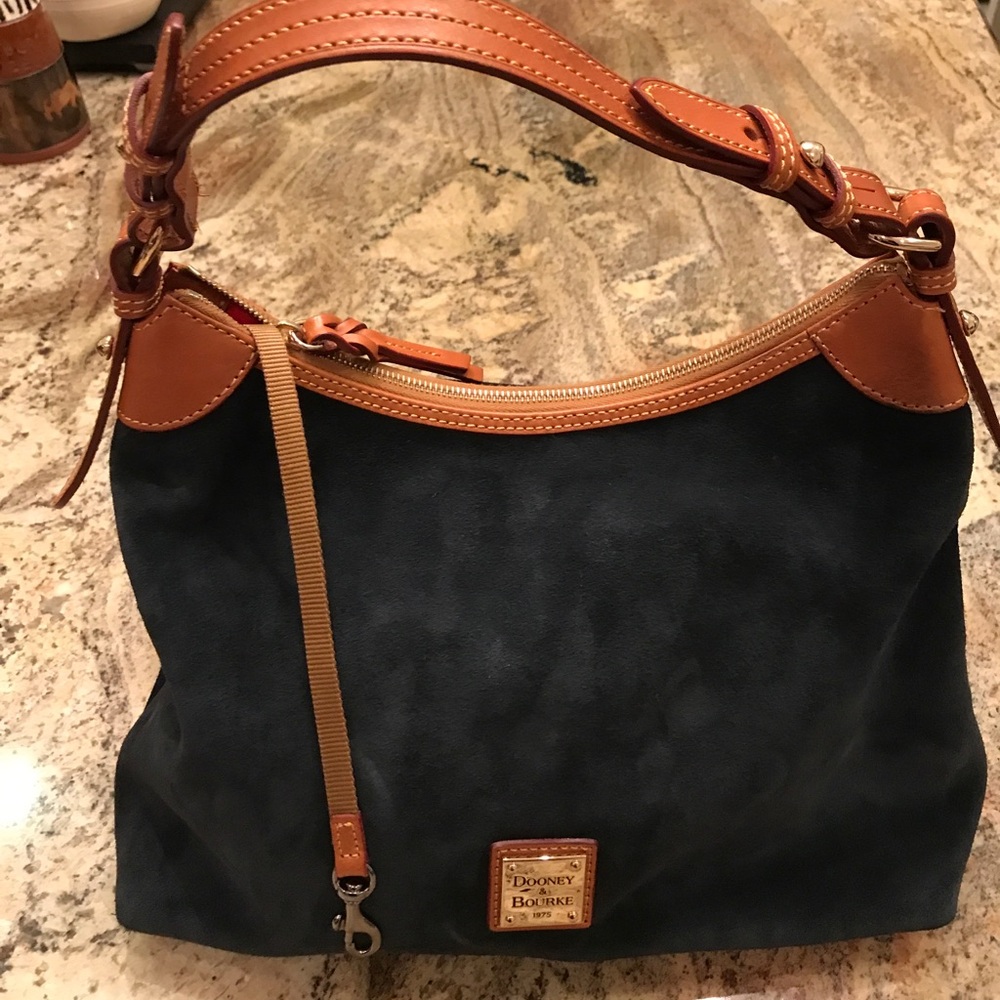 Dooney & Bourke Navy and Tan Tote Bag